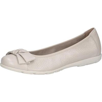 CAPRICE Damballerinaskor av läder med rosett, Pearl Perl Dee, 41 EU CAPRICE Damballerinaskor av läder med rosett, Pearl Perl Dee, 41 EU