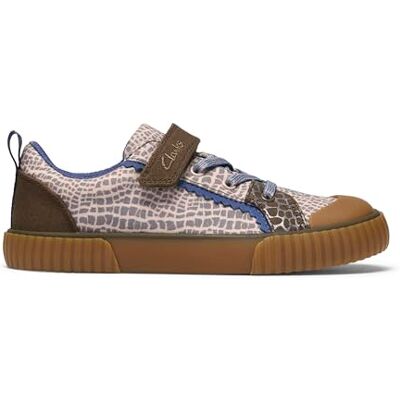 Clarks FoxingFlare K Childrens Beige Combi, 11 Clarks FoxingFlare K Childrens Beige Combi, 11