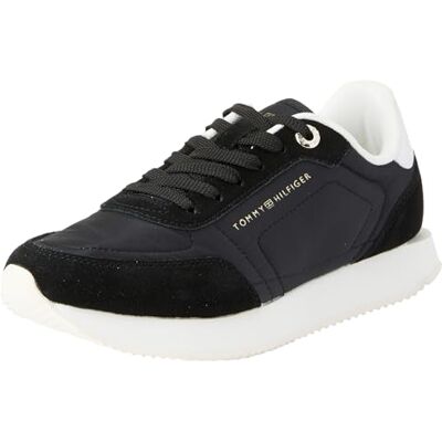 Tommy Hilfiger kvinnors Essential Runner Fw0fw07681 Sneaker, Svart, 38 EU Tommy Hilfiger kvinnors Essential Runner Fw0fw07681 Sneaker, Svart, 38 EU