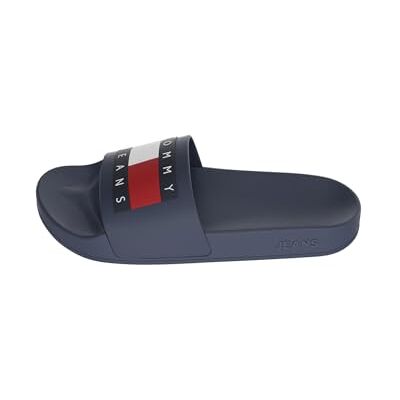 Tommy Jeans Essential Pool Slide för män, Blå mörk natt marinblå, 40 EU Tommy Jeans Essential Pool Slide för män, Blå mörk natt marinblå, 40 EU