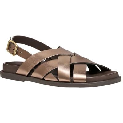 Geox Dam D ADELASH A platt sandal, mörk beige, 39 EU Geox Dam D ADELASH A platt sandal, mörk beige, 39 EU
