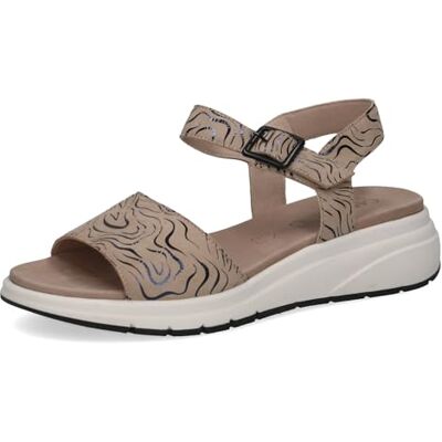 CAPRICE Damer 9-28708-46 platta sandaler, beige/svart, 40 EU CAPRICE Damer 9-28708-46 platta sandaler, beige/svart, 40 EU