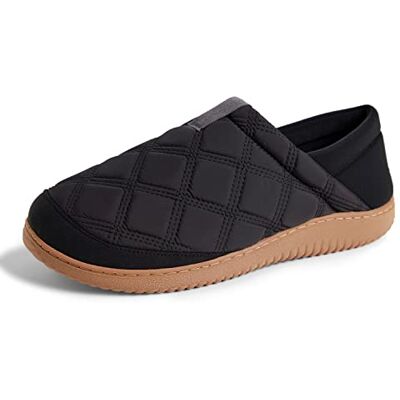 Dearfoams River nylon stängd baksida, minnesskum, energiåtergivning, tofflor tofflor, svart, Small Dearfoams River nylon stängd baksida, minnesskum, energiåtergivning, tofflor tofflor, svart, Small