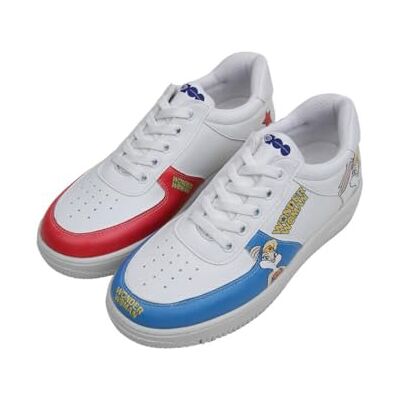 DOGO Kvinnors veganläder vita sneakers Warner Bros Wonder Lola Bunny mönster, Material: Polyester, 37 EU DOGO Kvinnors veganläder vita sneakers Warner Bros Wonder Lola Bunny mönster, Material: Polyester, 37 EU