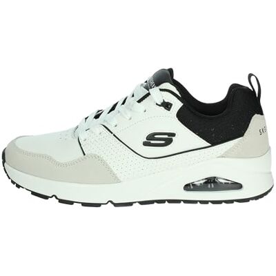 Skechers herr UNO Retro ONE sneakers, Vitt läder/Duraleather/Svart Mesh, 7 UK, Vitt läder duraleather svart nät, 41 EU Skechers herr UNO Retro ONE sneakers, Vitt läder/Duraleather/Svart Mesh, 7 UK, Vitt läder duraleather svart nät, 41 EU