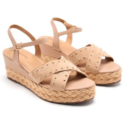 GIOSEPPO GILSUM, espadrille-kilsandaler, dam, naken, 40 EU, naken, 40 EU GIOSEPPO GILSUM, espadrille-kilsandaler, dam, naken, 40 EU, naken, 40 EU