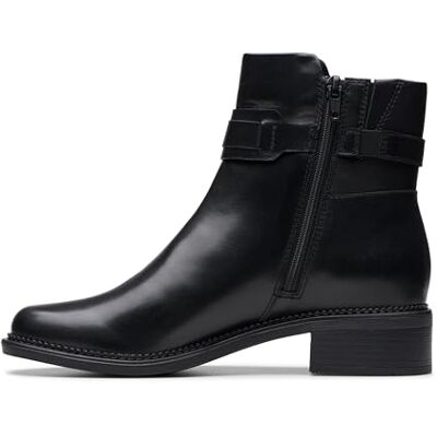 Clarks Maye Bella Womens Black Leather, 3 Clarks Maye Bella Womens Black Leather, 3
