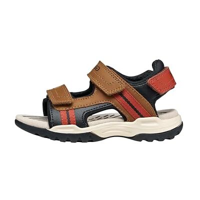 Geox J Borealis Boy A Sandal, LT brun/Rust, 39 EU Geox J Borealis Boy A Sandal, LT brun/Rust, 39 EU