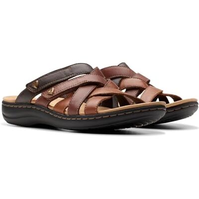 Clarks kvinnors Laurieann Bali glidsandal, Brun kombi, 39 EU Clarks kvinnors Laurieann Bali glidsandal, Brun kombi, 39 EU