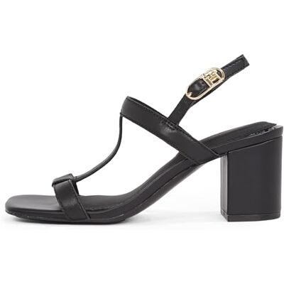 Tommy Hilfiger kvinnors läder blockklack sandalklackad, svart (svart), 7 UK, Svart, 41 EU Tommy Hilfiger kvinnors läder blockklack sandalklackad, svart (svart), 7 UK, Svart, 41 EU