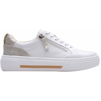 Clarks Hollyhock Zip Womens Silver Combi Lea, 6.5 Clarks Hollyhock Zip Womens Silver Combi Lea, 6.5