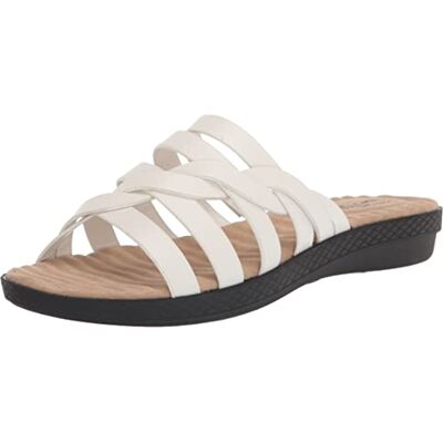 Easy Street Dam Sheri Slide Sandal, Vit, 6,5 UK Easy Street Dam Sheri Slide Sandal, Vit, 6,5 UK