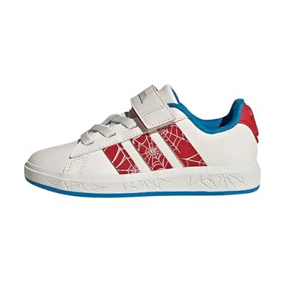 adidas unisex barn MARVEL SPIDER-MAN GRAND COURT SHOES KIDS, Cloud White/Pure Ruby/Bright Blue, 39 1/3 EU adidas unisex barn MARVEL SPIDER-MAN GRAND COURT SHOES KIDS, Cloud White/Pure Ruby/Bright Blue, 39 1/3 EU
