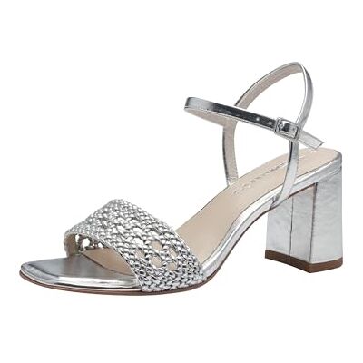 Tamaris dam 1–28055-42 sandal med klack, silver, 36 EU Tamaris dam 1–28055-42 sandal med klack, silver, 36 EU