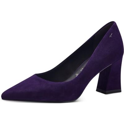 Tamaris dam pumps läder blockklack, lila, 36 EU Tamaris dam pumps läder blockklack, lila, 36 EU