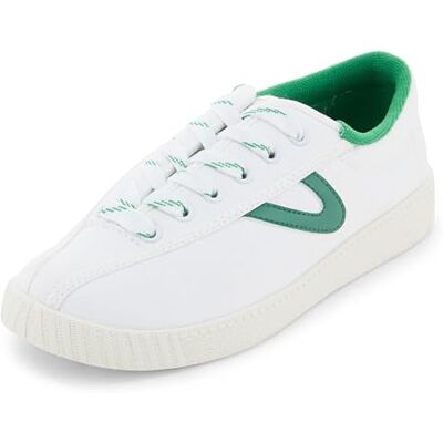 Tretorn Women's Nylite Plus Canvas Sneakers, White/Green/Green, 8.5 Tretorn Women's Nylite Plus Canvas Sneakers, White/Green/Green, 8.5