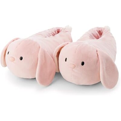 NICI mymochi 62351 Tofflor med kaninen Pibu i storlek 40–43 (L), varma gosedjurstofflor av plysch och med halkfri sula för barn och vuxna, rosa NICI mymochi 62351 Tofflor med kaninen Pibu i storlek 40–43 (L), varma gosedjurstofflor av plysch och med halkfri sula för barn och vuxna, rosa