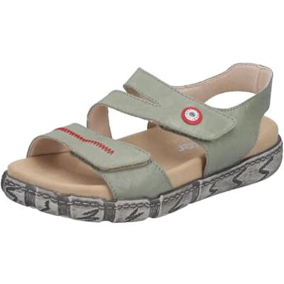 Rieker V5151 Dam Ankelrem Sandaler, Grön, 37 EU Rieker V5151 Dam Ankelrem Sandaler, Grön, 37 EU