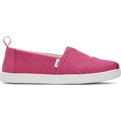TOMS flickor klassisk Alpargata loafer platt, Fuchsia arv kanvas, 12.5 UK Child TOMS flickor klassisk Alpargata loafer platt, Fuchsia arv kanvas, 12.5 UK Child