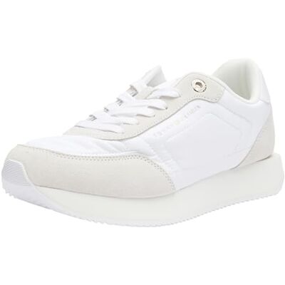 Tommy Hilfiger kvinnors Essential Runner Fw0fw07681 Sneaker, Vitt, 41 EU Tommy Hilfiger kvinnors Essential Runner Fw0fw07681 Sneaker, Vitt, 41 EU