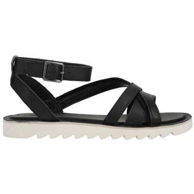 TOMS dam Rory platt sandal, svart läder/mocka, 7 UK, Svart lädermocka, 40 EU TOMS dam Rory platt sandal, svart läder/mocka, 7 UK, Svart lädermocka, 40 EU