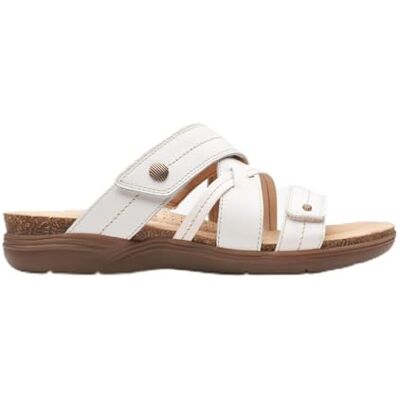 Clarks dam april pilglidsandal, Vitt läder, 41 EU Clarks dam april pilglidsandal, Vitt läder, 41 EU