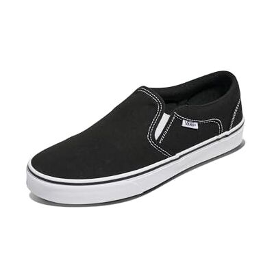 Vans Herr Asher Toile Trainers, Black/White, 41 EU Vans Herr Asher Toile Trainers, Black/White, 41 EU