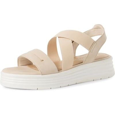 MARCO TOZZI Damer 2–28707-44 sandal, Beige, 40 EU MARCO TOZZI Damer 2–28707-44 sandal, Beige, 40 EU