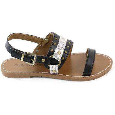 CHATTAWAK Dam 13ROYZEBRE39 platt sandal, Zebre, 39 EU Smal, Zebre, 39 EU Étroit CHATTAWAK Dam 13ROYZEBRE39 platt sandal, Zebre, 39 EU Smal, Zebre, 39 EU Étroit