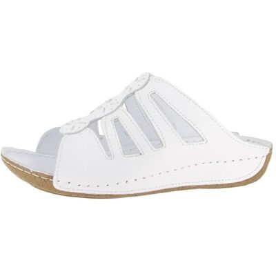 Andrea Conti Dampantolett platt tofflor, Vit, 42 EU Andrea Conti Dampantolett platt tofflor, Vit, 42 EU