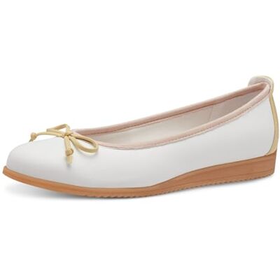 MARCO TOZZI dam 2-22120-44 ballerinaskor, vit/pulver, 36 EU, Vitt pulver, 36 EU MARCO TOZZI dam 2-22120-44 ballerinaskor, vit/pulver, 36 EU, Vitt pulver, 36 EU