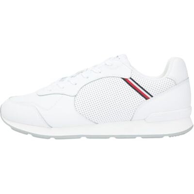 Tommy Hilfiger herr löpare ICON läder FM0FM05740 låg topp, vit (vit), 43, Vitt, 43 EU Tommy Hilfiger herr löpare ICON läder FM0FM05740 låg topp, vit (vit), 43, Vitt, 43 EU