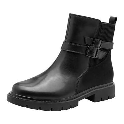 Tamaris Dam Comfort Boot Flat halvlång stövel, svart, 40 EU, svart, 40 EU Tamaris Dam Comfort Boot Flat halvlång stövel, svart, 40 EU, svart, 40 EU
