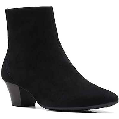 Clarks Teresa modestövel för kvinnor, Svart mocka, 9.5 Clarks Teresa modestövel för kvinnor, Svart mocka, 9.5