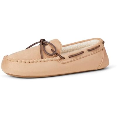 Amazon Essentials mockasintofflor för kvinnor, Sand, 13 US Amazon Essentials mockasintofflor för kvinnor, Sand, 13 US