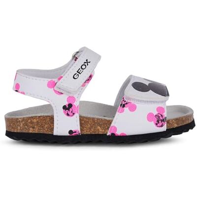 Geox Baby flicka B Chalki Girl sandal, Vit fluofuchsia, 23 EU Geox Baby flicka B Chalki Girl sandal, Vit fluofuchsia, 23 EU