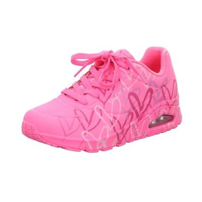 Skechers Uno Spread The Love Sneaker för kvinnor, Het rosa Durabuck nät, 39 EU Skechers Uno Spread The Love Sneaker för kvinnor, Het rosa Durabuck nät, 39 EU