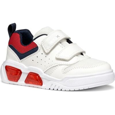 Geox J ILLUMINUS Boy A, sneakers, vit/röd, 38 EU, Vit röd, 38 EU Geox J ILLUMINUS Boy A, sneakers, vit/röd, 38 EU, Vit röd, 38 EU