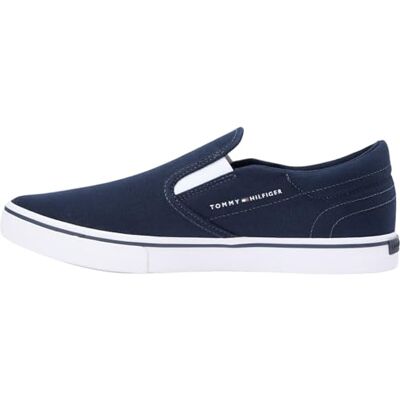 Tommy Hilfiger herr Vulc Core Slip On FM0FM05689 låg topp, blå (ökenhimmel), 8 Tommy Hilfiger herr Vulc Core Slip On FM0FM05689 låg topp, blå (ökenhimmel), 8
