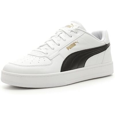 PUMA herr Caven 2.0 Sneaker, vit svart guld, 46 EU PUMA herr Caven 2.0 Sneaker, vit svart guld, 46 EU