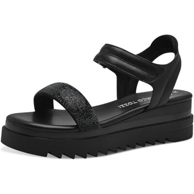MARCO TOZZI dam Feel Me fotbädd, mjukt foder, 2–28708–42 kilsandaler, svart, 40 EU MARCO TOZZI dam Feel Me fotbädd, mjukt foder, 2–28708–42 kilsandaler, svart, 40 EU