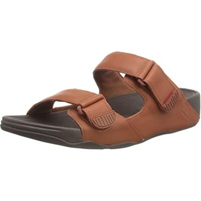 Fitflop herr Gogh Moc Slide in LeatherSlide Sandal, Mörk solbränna, 6 UK Fitflop herr Gogh Moc Slide in LeatherSlide Sandal, Mörk solbränna, 6 UK