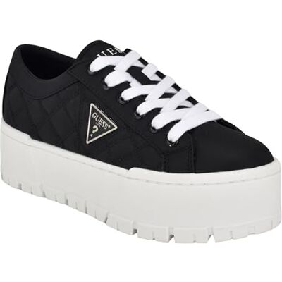 GUESS Tesie Sneaker för kvinnor, Svart 001, 37.5 EU GUESS Tesie Sneaker för kvinnor, Svart 001, 37.5 EU