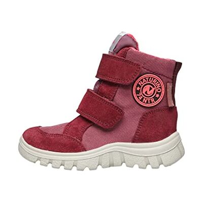 Naturino GEMINAE-Après-skidkänga av snöre och mocka, Berry Red Fuxia Fluo, 38 EU Naturino GEMINAE-Après-skidkänga av snöre och mocka, Berry Red Fuxia Fluo, 38 EU