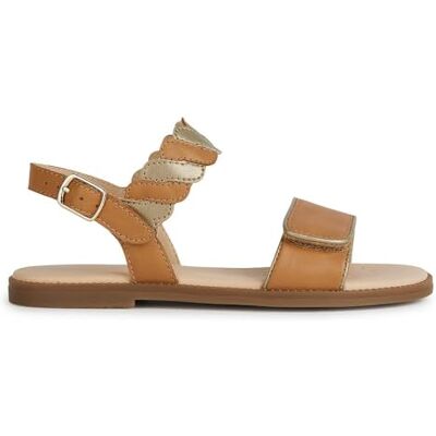 Geox flicka J Karly Girl sandal, Biscuit platina, 34 EU Geox flicka J Karly Girl sandal, Biscuit platina, 34 EU