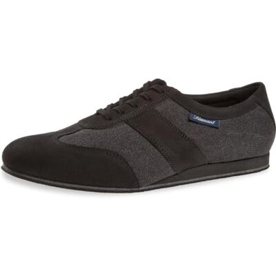 Diamant herrsneakers, dansskor 123-425-563 – läder/textil svart – genomgående rålädersula – 1,5 cm kilklack – Made in Germany, Svart grå, 44.5 EU Diamant herrsneakers, dansskor 123-425-563 – läder/textil svart – genomgående rålädersula – 1,5 cm kilklack – Made in Germany, Svart grå, 44.5 EU