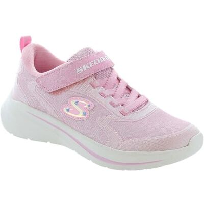 Skechers flicka Wave 92 Sneaker, Ljusrosa gnistrande nät trim, 12.5 UK Child Skechers flicka Wave 92 Sneaker, Ljusrosa gnistrande nät trim, 12.5 UK Child
