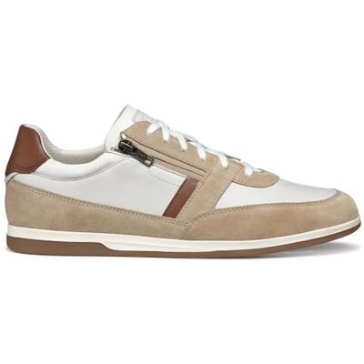 Geox Herr U Renan A sneakers, vit/beige, 44 EU, Vit beige, 44 EU Geox Herr U Renan A sneakers, vit/beige, 44 EU, Vit beige, 44 EU