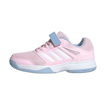 adidas Unisex – Barn Speedcourt Kids Indoor Shoes, Clear Pink/Cloud White/Glow Blue, 36 2/3 EU adidas Unisex – Barn Speedcourt Kids Indoor Shoes, Clear Pink/Cloud White/Glow Blue, 36 2/3 EU