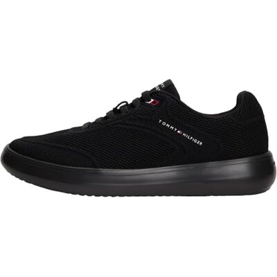 Tommy Hilfiger Män Th Modern Lightcup Stickad FM0FM05886 Låg topp, Svart, 6,5 Tommy Hilfiger Män Th Modern Lightcup Stickad FM0FM05886 Låg topp, Svart, 6,5